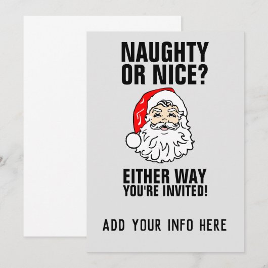 KERSTFEEST UITNODIGINGEN KERSTMIS (Voorkant / Achterkant)