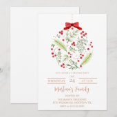 Kerstfeest uitnodigingen Kerstmis feestdag (Voorkant / Achterkant)