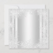 Kerstfeest Uitnodigingen met Kerstman Hoed Sneeuwv (Achterkant)