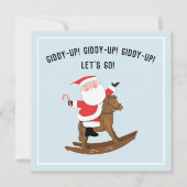 Kerstfeest Uitnodigingen met Paardrijden (Voorkant)