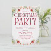 Kerstfeest uitnodigingen vakantie (Staand voorkant)