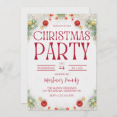 Kerstfeest uitnodigingen vakantie (Voorkant / Achterkant)