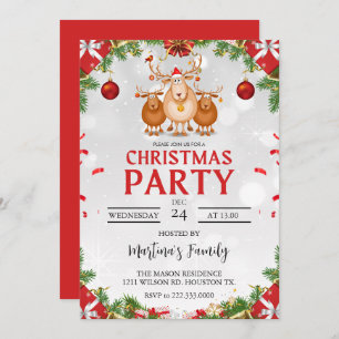 Kerstfeest Uitnodigingen Vakantie Party