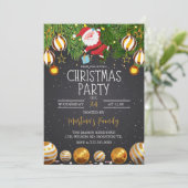 Kerstfeest Uitnodigingen Vakantie Party (Staand voorkant)