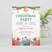 Kerstfeest Uitnodigingen Vakantie Party (Staand voorkant)