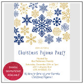 Kerstfeest uitnodigingen Winter pyjama