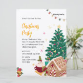 Kerstfeest Uitnodigingsbrief Kaart (Staand voorkant)