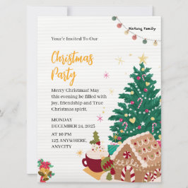 Kerstfeest Uitnodigingsbrief Kaart