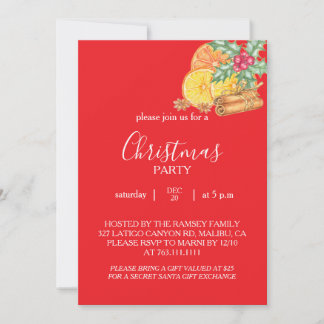 Kerstfeest Uitnodigingskaart Kaart