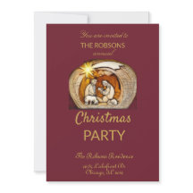 Kerstfeest uitnodigingskaart voor familie met gebo