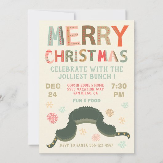 Kerstfeest Vacation Eddie's Pet Holiday party Kaart (Voorkant)