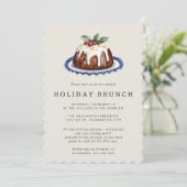 Kerstfeest Vakantie Bruiloft Kerst Brunch Kaart (Staand voorkant)