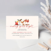 Kerstfeest Vakantie Cocktail Kaart