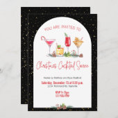 Kerstfeest vakantie cocktail Kerstwerk Kaart (Voorkant / Achterkant)