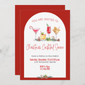 Kerstfeest vakantie cocktail Kerstwerk Kaart (Voorkant / Achterkant)