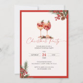 Kerstfeest Vakantie Cocktails Kaart (Voorkant)