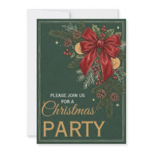 Kerstfeest Vakantie Groen Botanisch Rode strik