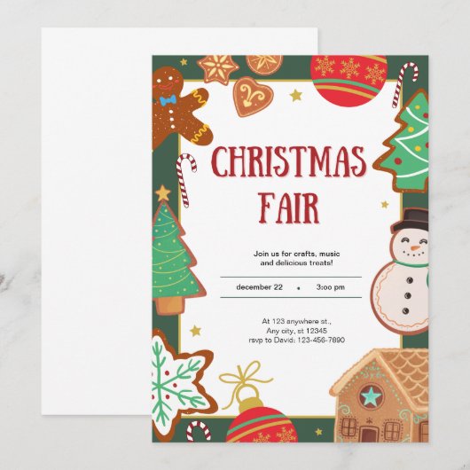 Kerstfeest Vakantie Jingle en Mingle Xmas Kaart (Voorkant / Achterkant)