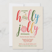 Kerstfeest vakantie Schattigee kleurrijke typograf Kaart (Voorkant)