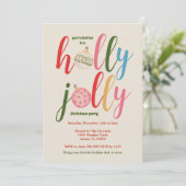 Kerstfeest vakantie Schattigee kleurrijke typograf Kaart (Staand voorkant)