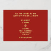 Kerstfeest Vakantie Snowflake Uitnodiging (Achterkant)
