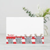 Kerstfeest van 7 x 5 inch Hartelijk dank, 2 zijdel Bedankkaart (Staand voorkant)