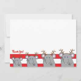 Kerstfeest van 7 x 5 inch Hartelijk dank, 2 zijdel Bedankkaart