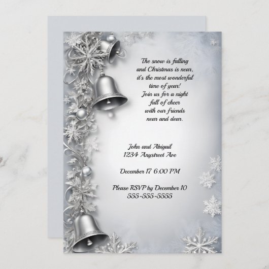 Kerstfeest van Bells Kaart (Voorkant / Achterkant)