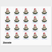 Kerstfeest van de dieren vierkante sticker (Vel)