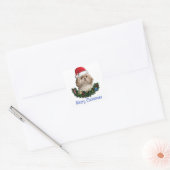 Kerstfeest van de dieren vierkante sticker (Envelop)