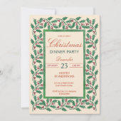 Kerstfeest van de heilige bessen kaart (Voorkant)