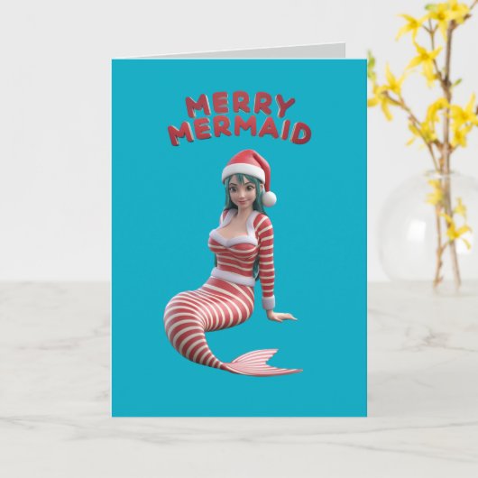 Kerstfeest van de Meermin Kaart (Gele Bloem)