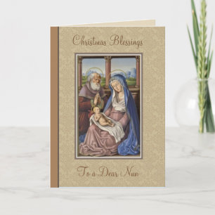 Kerstfeest van de  non Jezus Feestdagen Kaart