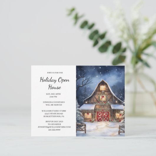 Kerstfeest van de Oostenrijkse zakenmaatschappij Briefkaart (Staand voorkant)