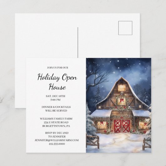 Kerstfeest van de Oostenrijkse zakenmaatschappij Briefkaart (Voorkant / Achterkant)