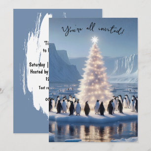 Kerstfeest van de Pinguïns Kaart