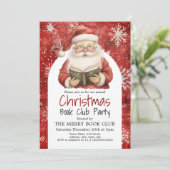 Kerstfeest van de Red Santa Book Club Kaart (Staand voorkant)