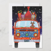 kerstfeest van de rendierpartij Cadeaus Snowy Kaart (Achterkant)