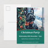 Kerstfeest van de Schotse Terriers Uitnodiging Briefkaart (Voorkant / Achterkant)