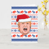 KERSTFEEST VAN DONALD TRUMP KAART (Gele Bloem)
