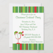 kerstfeest van Elf Cocktail Kaart (Achterkant)