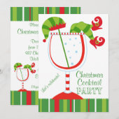 kerstfeest van Elf Cocktail Kaart (Voorkant / Achterkant)