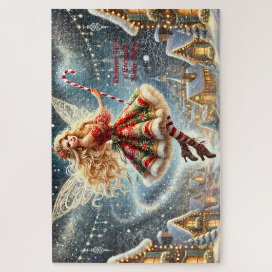 Kerstfeest van Enchanted Winter Village Legpuzzel (Verticaal)