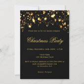 Kerstfeest van het bedrijf Black gold stars Kaart (Voorkant)