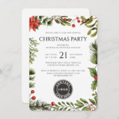 Kerstfeest van het Bedrijf Logo Kaart (Voorkant / Achterkant)