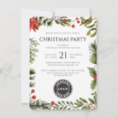 Kerstfeest van het Bedrijf Logo Kaart (Voorkant)