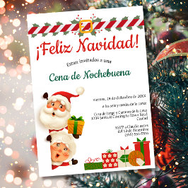 Kerstfeest van Santa Cena de Nochebuena Kaart