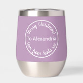 Kerstfeest van Santa Gepersonaliseerde Paarse Lila (Achterkant)