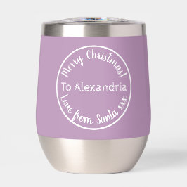 Kerstfeest van Santa Gepersonaliseerde Paarse Lila