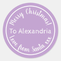 Kerstfeest van Santa Gepersonaliseerde Paarse Lila